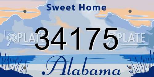 34175 Alabama License Plate