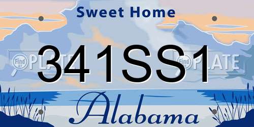 341SS1 Alabama License Plate