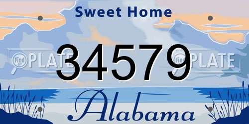 34579 Alabama License Plate