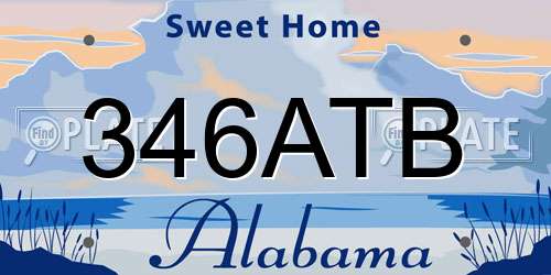 346ATB Alabama License Plate