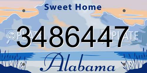 3486447 Alabama License Plate