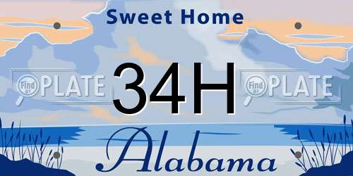 34H Alabama License Plate