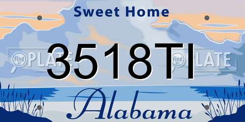 3518TI Alabama License Plate