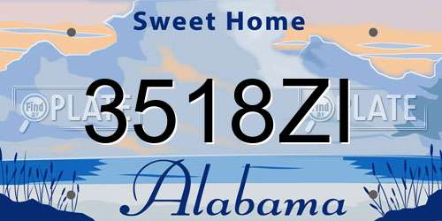 3518ZI Alabama License Plate