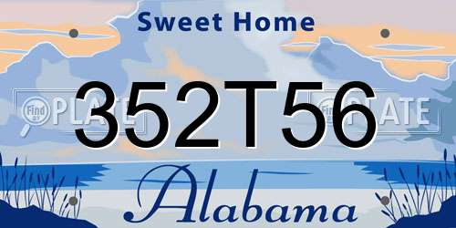352T56 Alabama License Plate