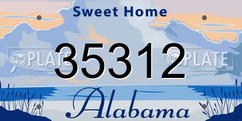 35312 Alabama License Plate