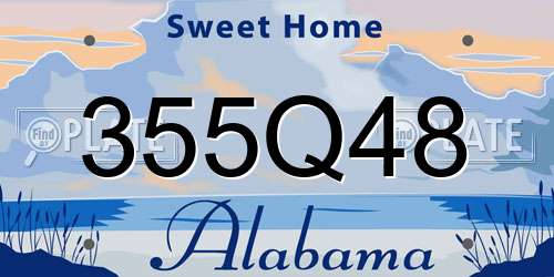 355Q48 Alabama License Plate