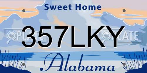 357LKY Alabama License Plate