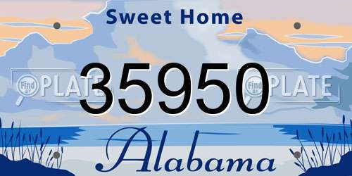 35950 Alabama License Plate