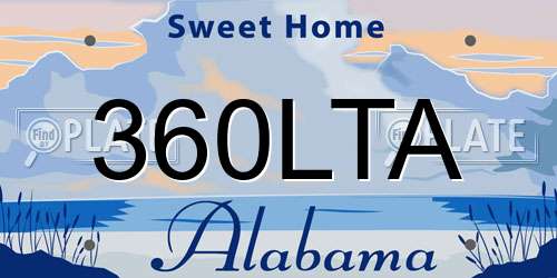 360LTA Alabama License Plate