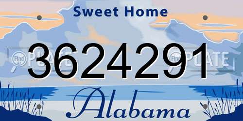 3624291 Alabama License Plate