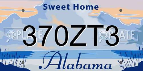 370ZT3 Alabama License Plate
