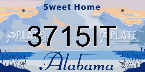 3715IT Alabama License Plate