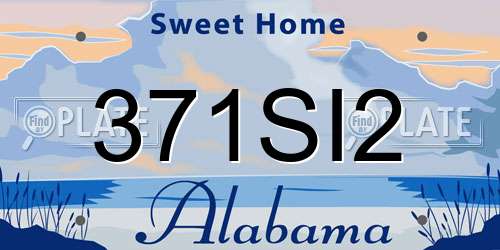371SI2 Alabama License Plate