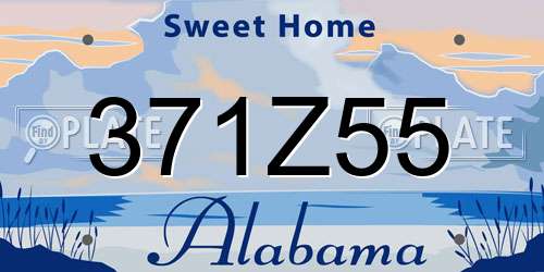 371Z55 Alabama License Plate