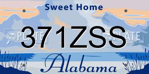 371ZSS Alabama License Plate