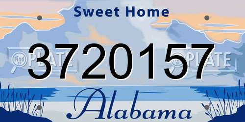 3720157 Alabama License Plate