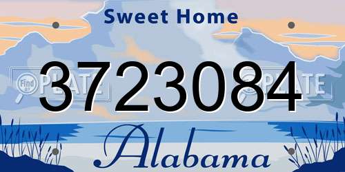3723084 Alabama License Plate
