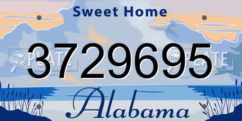 3729695 Alabama License Plate