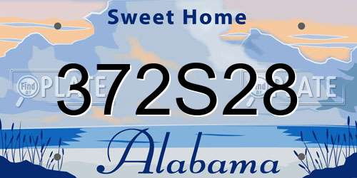 372S28 Alabama License Plate