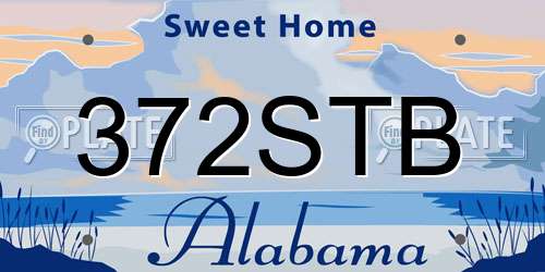 372STB Alabama License Plate