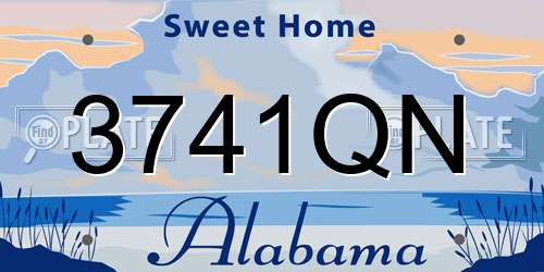 3741QN Alabama License Plate