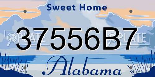 37556B7 Alabama License Plate