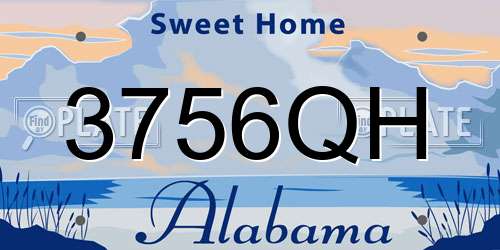 3756QH Alabama License Plate