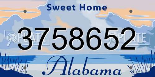 3758652 Alabama License Plate