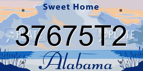 37675T2 Alabama License Plate
