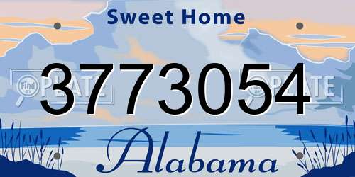 3773054 Alabama License Plate