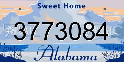 3773084 Alabama License Plate