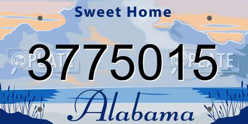 3775015 Alabama License Plate