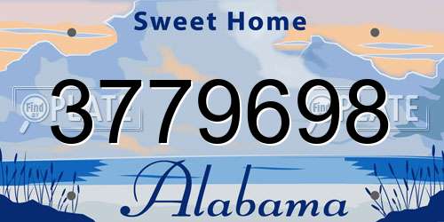 3779698 Alabama License Plate