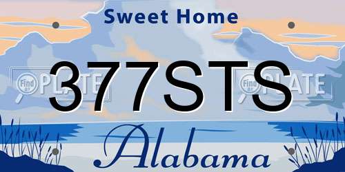 377STS Alabama License Plate
