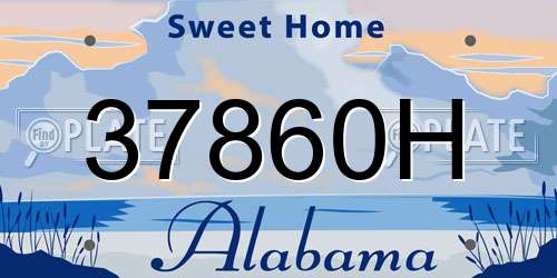 37860H Alabama License Plate