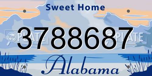 3788687 Alabama License Plate