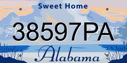 38597PA Alabama License Plate