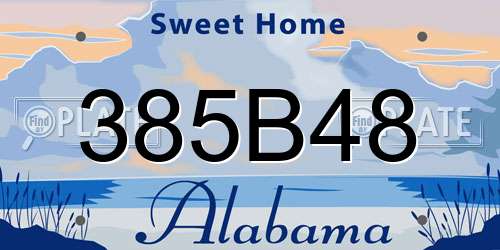 385B48 Alabama License Plate