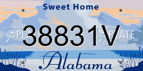 38831V Alabama License Plate