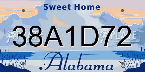 38A1D72 Alabama License Plate