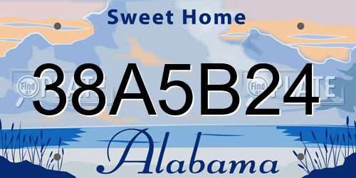38A5B24 Alabama License Plate