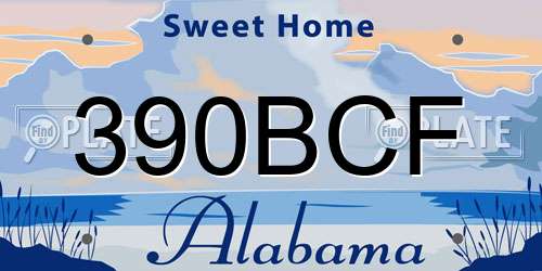 390BCF Alabama License Plate