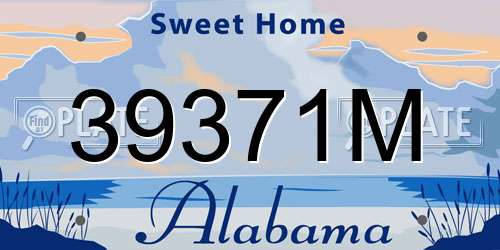 39371M Alabama License Plate