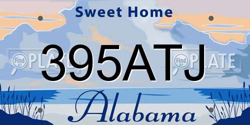 395ATJ Alabama License Plate