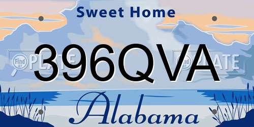 396QVA Alabama License Plate