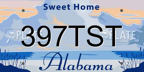 397TST Alabama License Plate