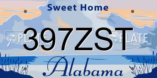 397ZST Alabama License Plate