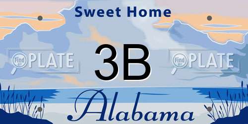 3B Alabama License Plate