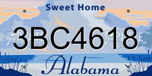 3BC4618 Alabama License Plate